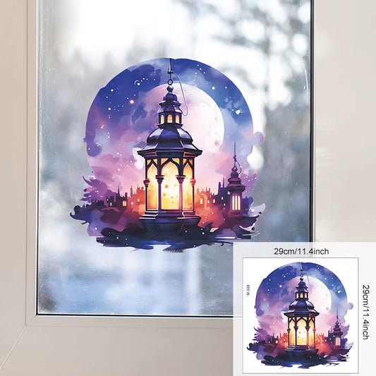 Ramadan Wall Stickers Moon Star Lantern DIY Wall Decal Ramadan Kareem Decoration for Home 2026 Islamic Muslim Mural Eid Mubarak