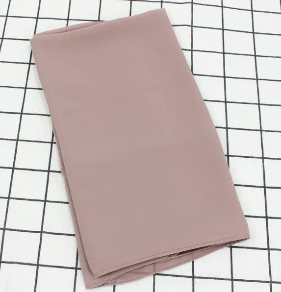 Écharpe en Mousseline Perle Élégante - Châle Musulman Uni (Femmes)