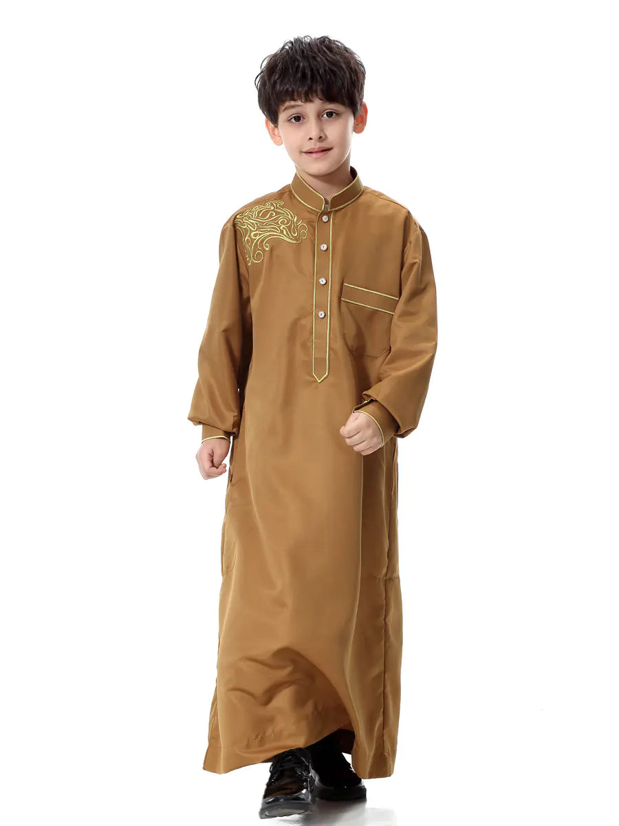 Muslim Youth Long Robe, Middle Eastern Arabic Outfit