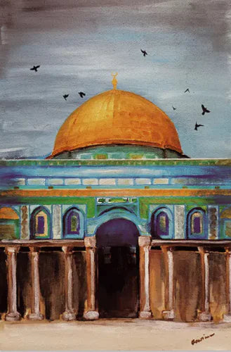Murale Abstraite de la Mosquée Arabe