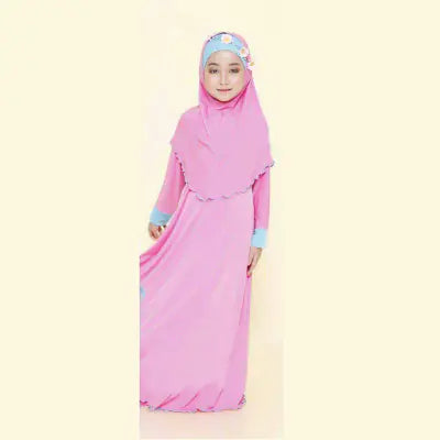 Summer Elegance Islamic Dress Set for Girls